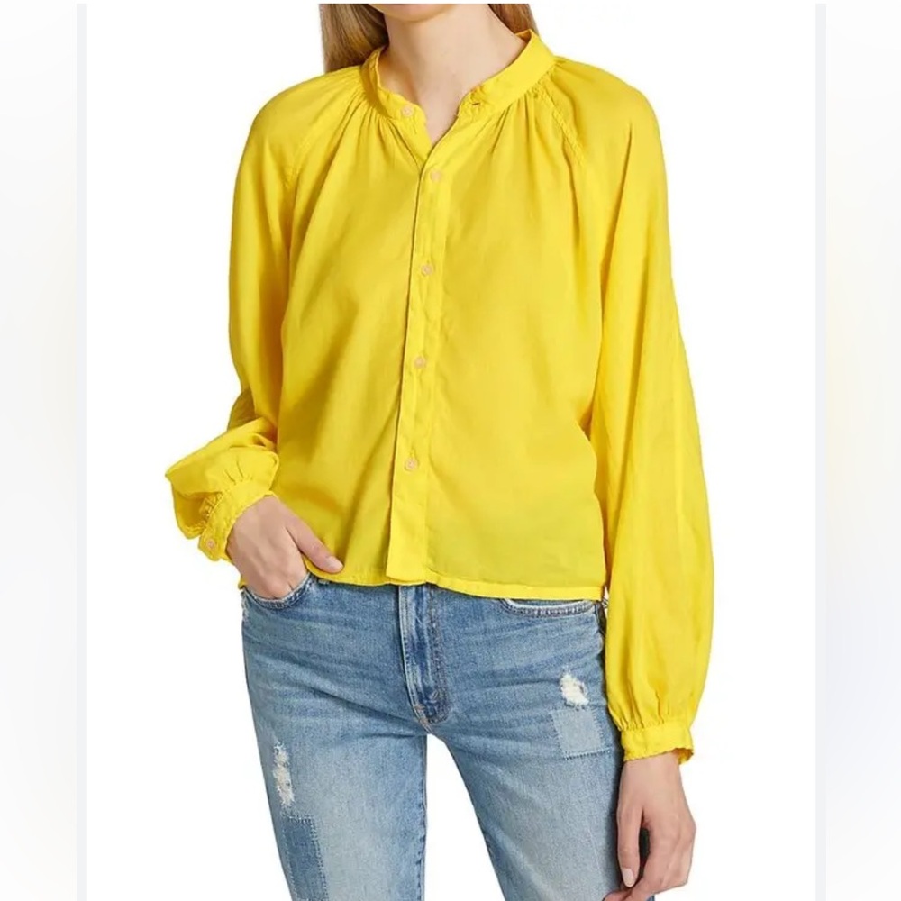 MOTHER Bright Yellow Button-Down Shirt
